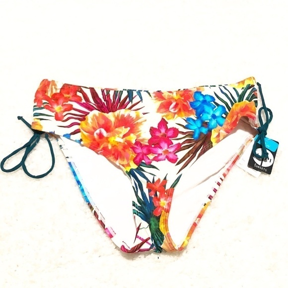 🆕 Sunsets by Curve floral tropical swim bottoms - Picture 1 of 7